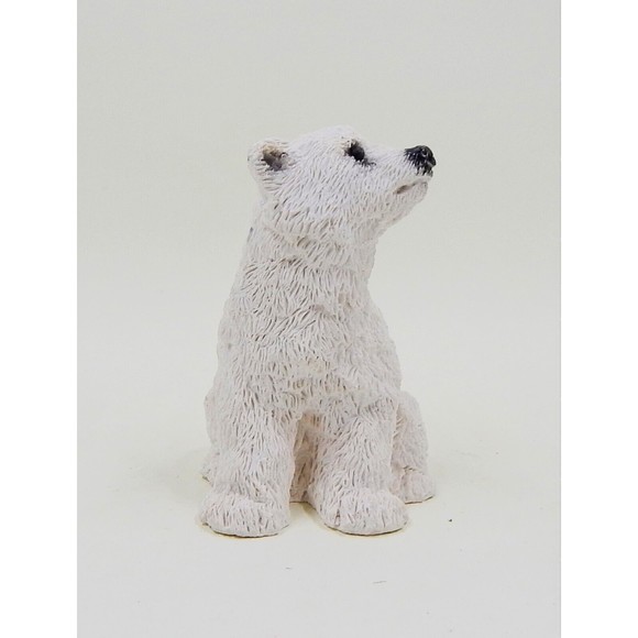 Stone Critters Littles Polar Bear Cub SCL-198 White Sitting - Picture 4 of 8